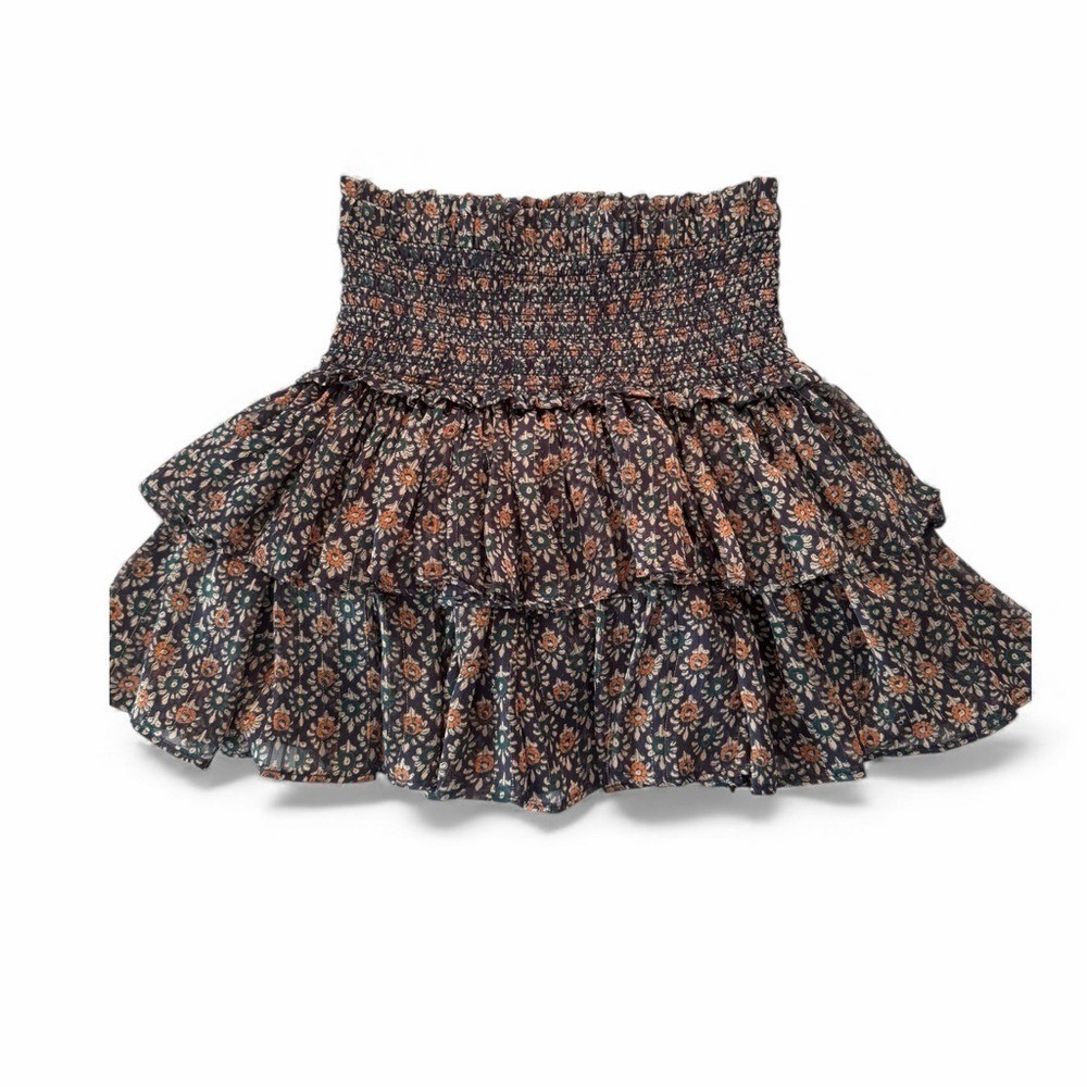 Pookie & Sebastian Black Floral Mini Skirt Women's Size Small